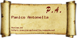 Panics Antonella névjegykártya